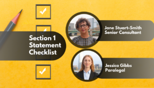 Section 1 Statement Checklist